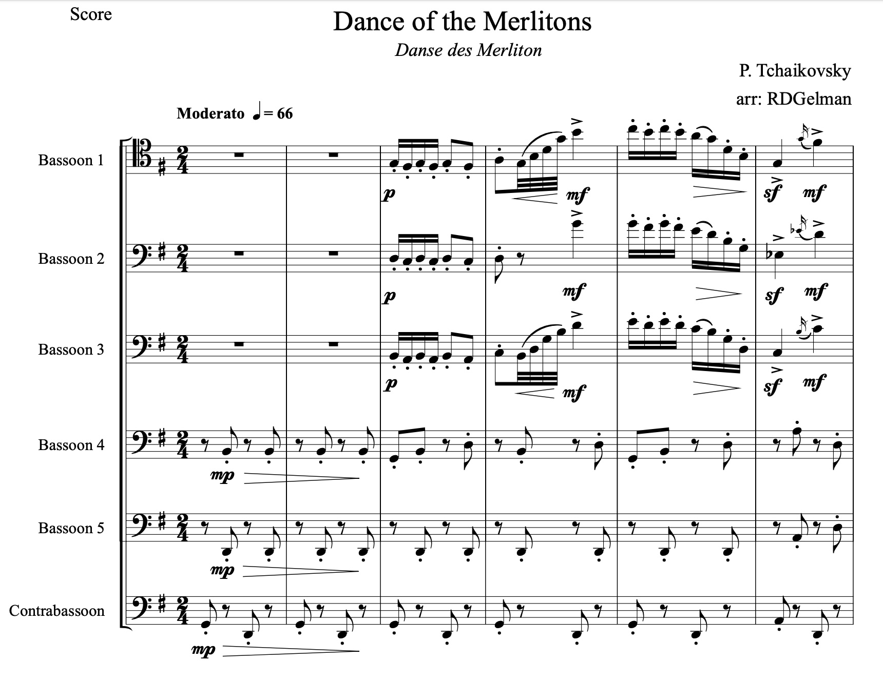 P. Tchaikovsky:  Dance of the Merlitons